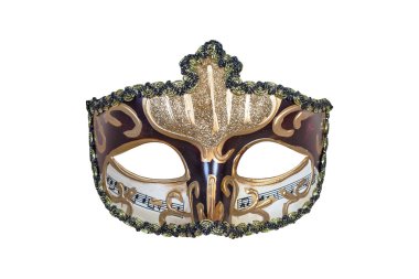 Karnaval maskesi beyaz arkaplanda izole