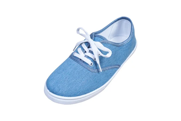 Кросівки, синій колір ізольований фон — стокове фото