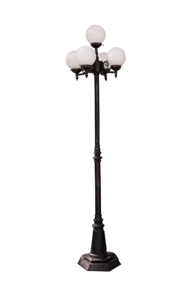 Lamp Post Street Road Light Pole on white background — Stock Photo, Image
