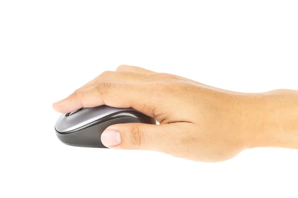 Computer mouse and hand — Stock Photo, Image