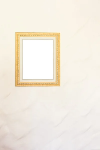 白い壁の背景に空白のフォト フレーム — ストック写真