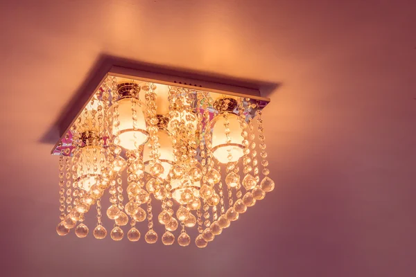 Křišťálový lustr na strop — Stock fotografie
