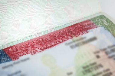 ABD Amerikan vize seyahat kavramı için doku arka plan