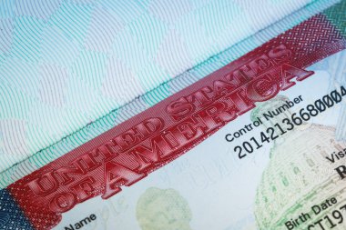 ABD Amerikan vize seyahat kavramı için doku arka plan
