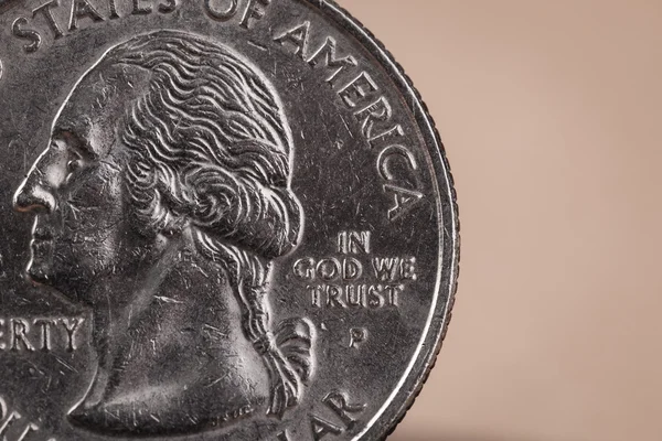 US American coin with wording "in God we trust" — Stock Photo, Image