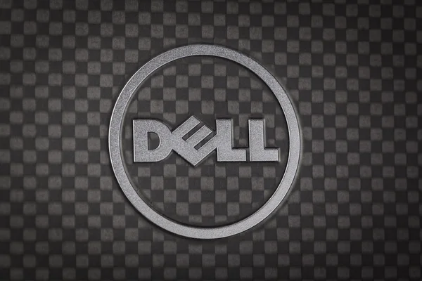 Bangkok thailand - january25: dell logo aus edelstahl — Stockfoto