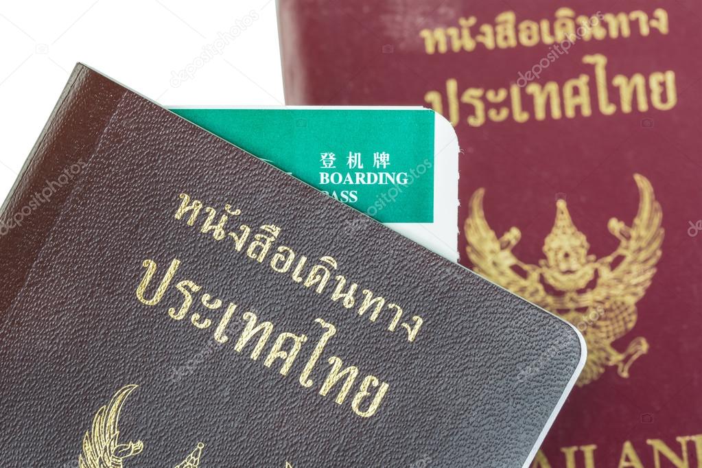 Passport Thailand for travel concept background