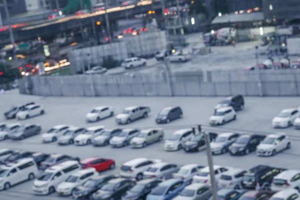 Abstract blur background of car parking, shallow depth of focus, — Stock Photo, Image