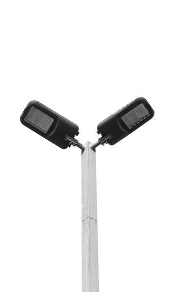 LED street lamps post on white background — Stock Photo, Image