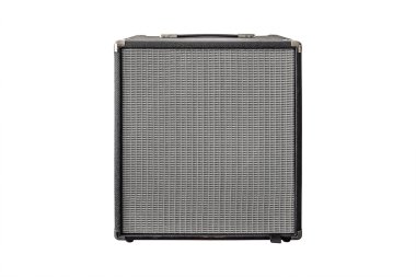 Gitar amplifikatör beyaz arka plan üzerinde izole