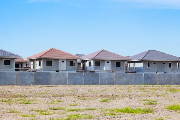 House Building and Construction Site village in progress, waitin — Stock Photo, Image