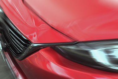 kırmızı araba kazasında kaza, arka plan