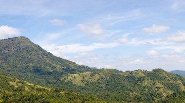 dağlar Khao Kho Milli Parkı, P, sabah sis altında