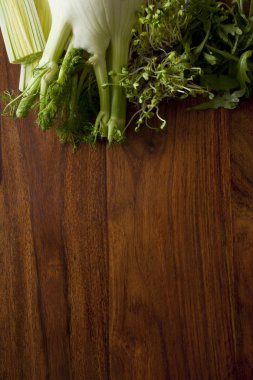 Taze yeşil ve beyaz sebze