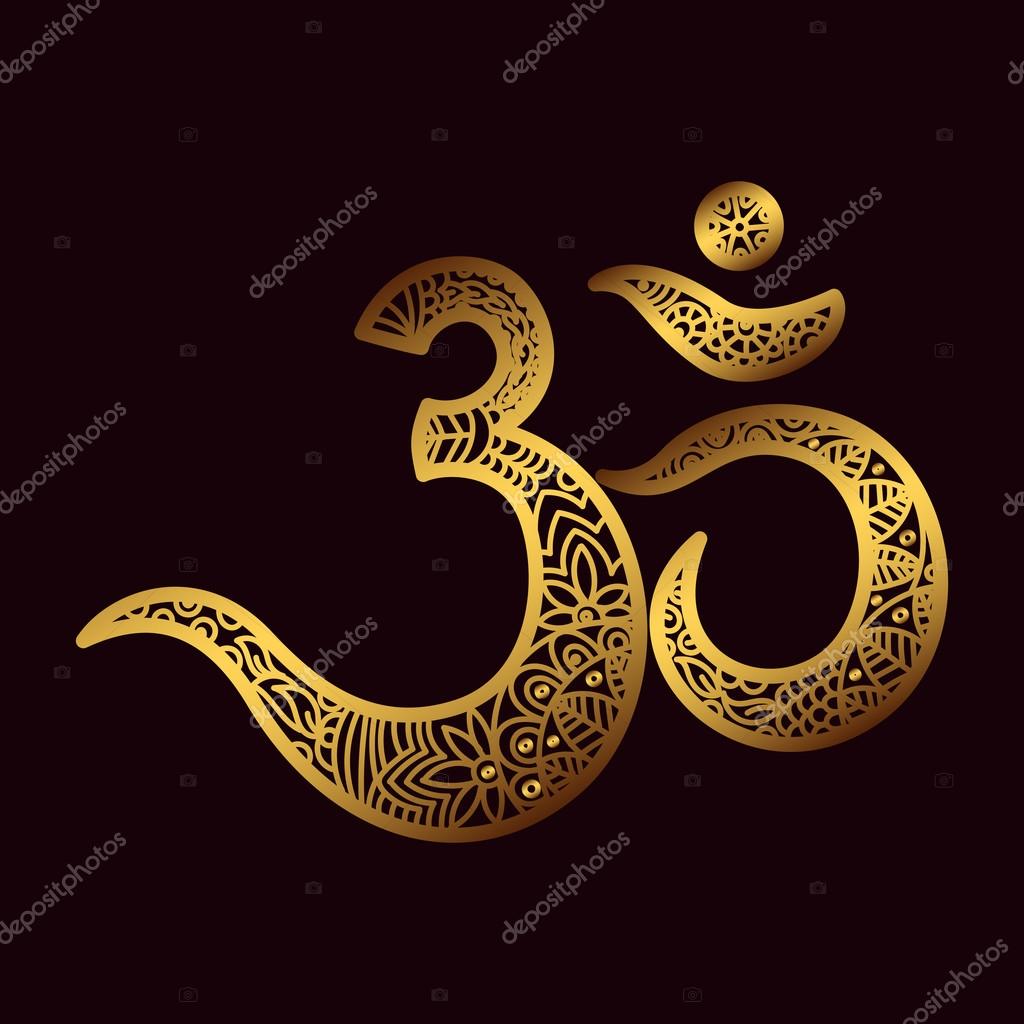 Om Or Aum Indian Sacred Sound Stock Vector C Belopoppa 92056060