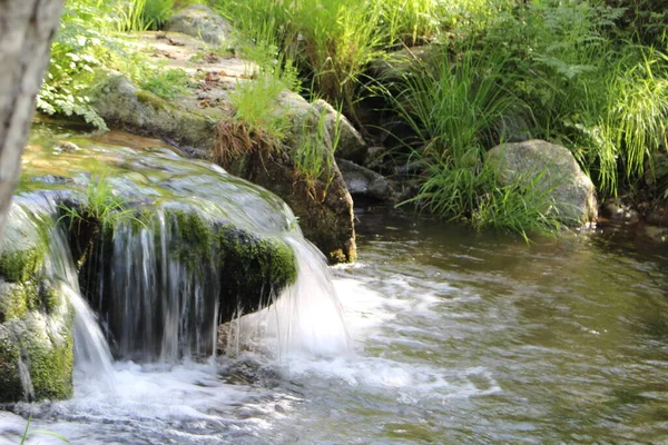 Waterfall Siera Gredos Natural Landscape — Stock Photo, Image