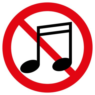 Uyarı işareti müziği yasaklandı.