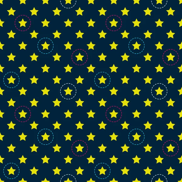 Gelbe Sterne Auf Dunklem Hintergrund Kontrastierender Hintergrund Für Jeden Einsatz — Stockfoto