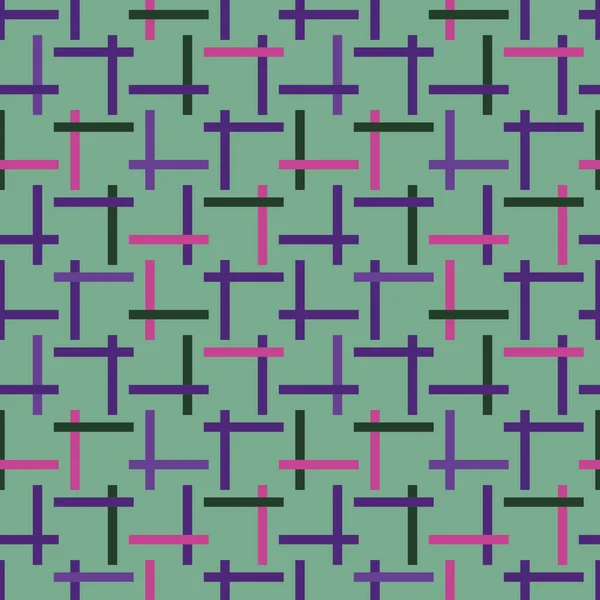 Bâtons Horizontaux Verticaux Dans Des Couleurs Vertes Violettes Fond Sans — Image vectorielle