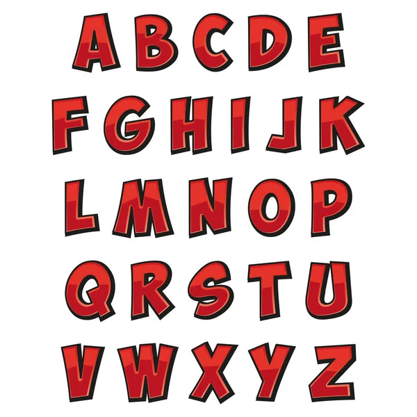 英语字母表中所有相同风格的字母 — 图库矢量图片
