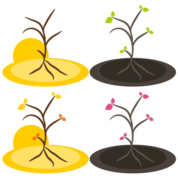 Nature tree symbol illustration — Stock Vector