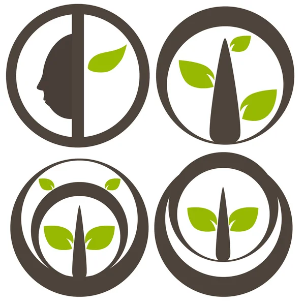 自然树符号图 — 图库矢量图片