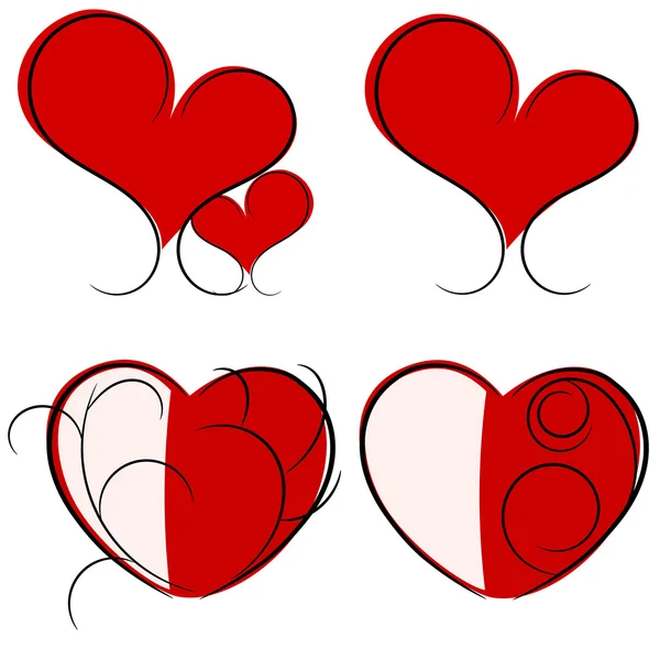 Red heart illustration — Stock Vector