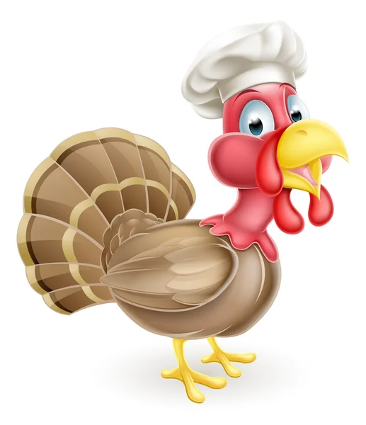 Cartoon Chef Turkey — Stock Vector