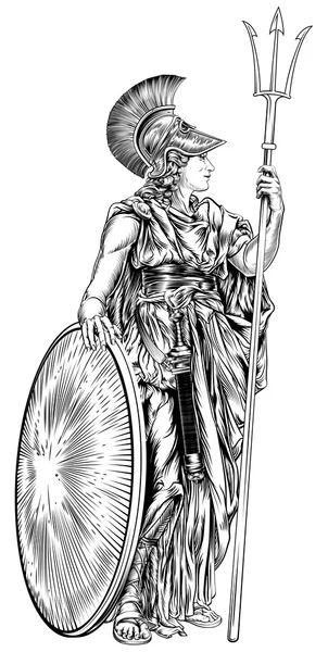 Athena Greek Goddess — Stock Vector