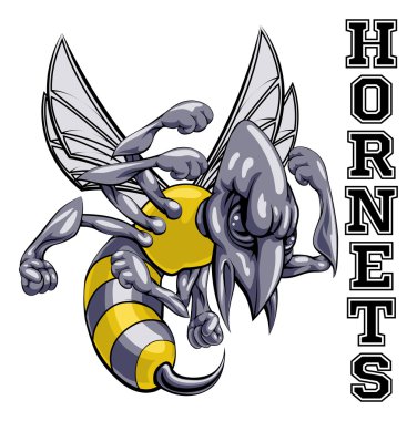 Hornets maskot illüstrasyon