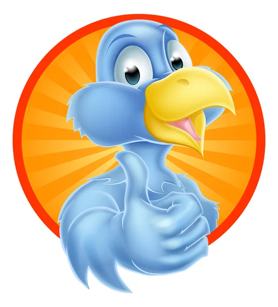 Dessin animé Thumbs Up Bluebird — Image vectorielle
