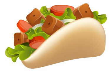 Kebap gıda illüstrasyon
