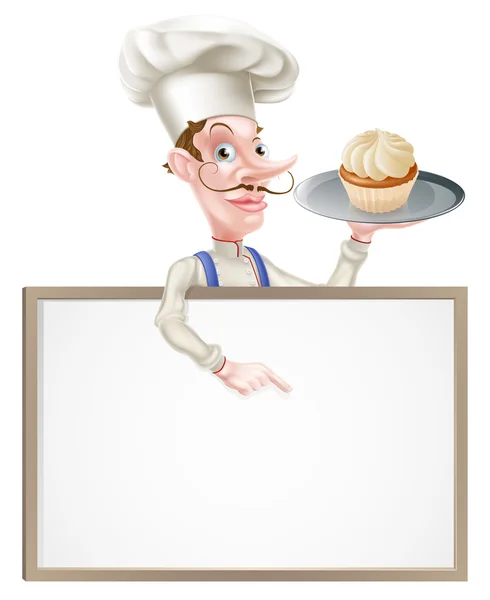 Baker Chef sinal —  Vetores de Stock