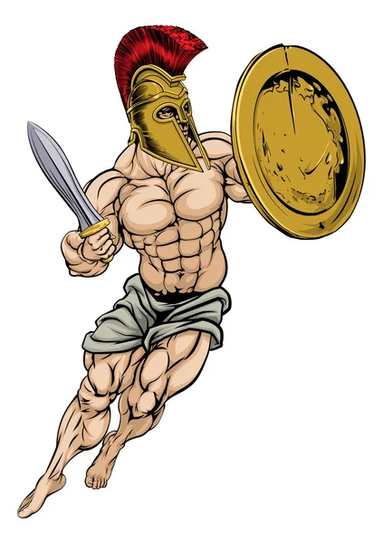 Троянський воїн людина — стоковий вектор
