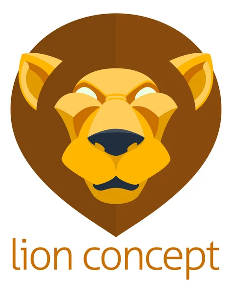 Lion Head Concept — Stockvector