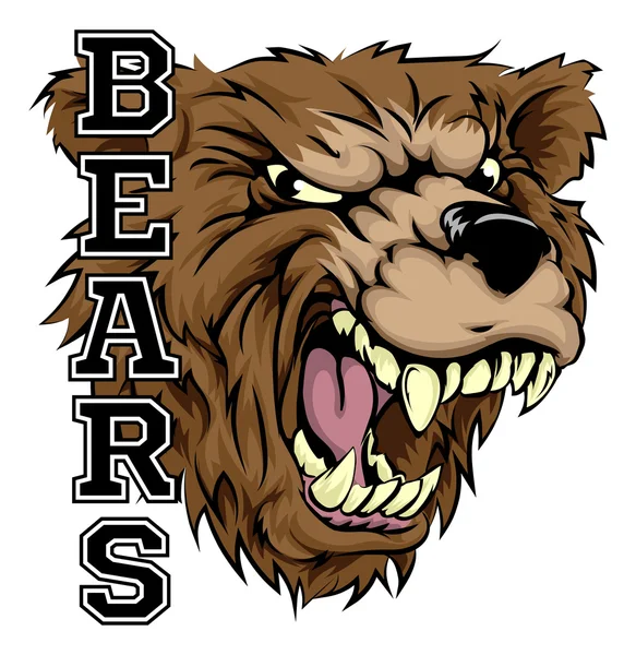 Mascotte de sport ours — Image vectorielle