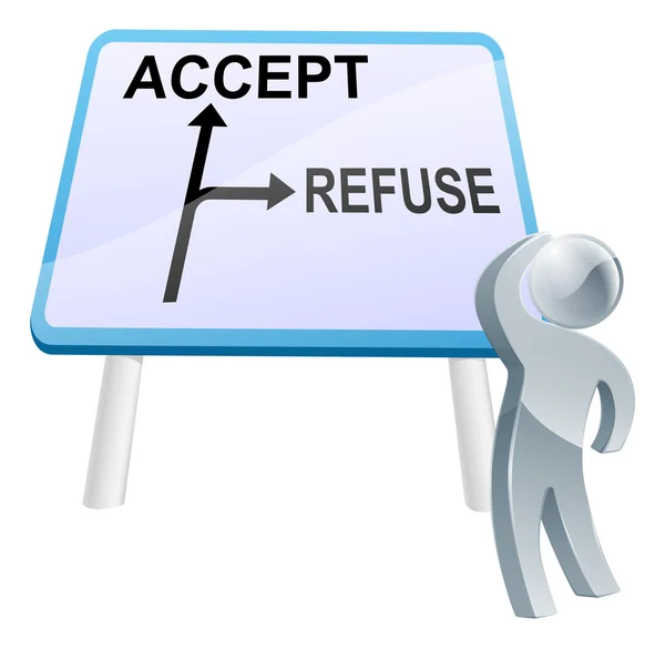 Accept or refuse sign — Stock Vector