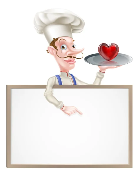 Signo de chef del corazón — Vector de stock