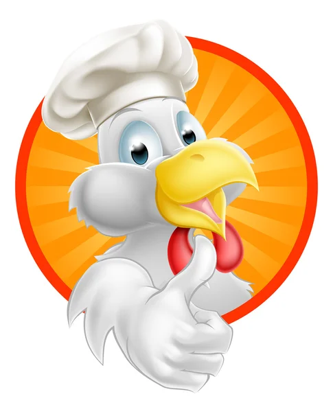 Cartoon Chef kip — Stockvector