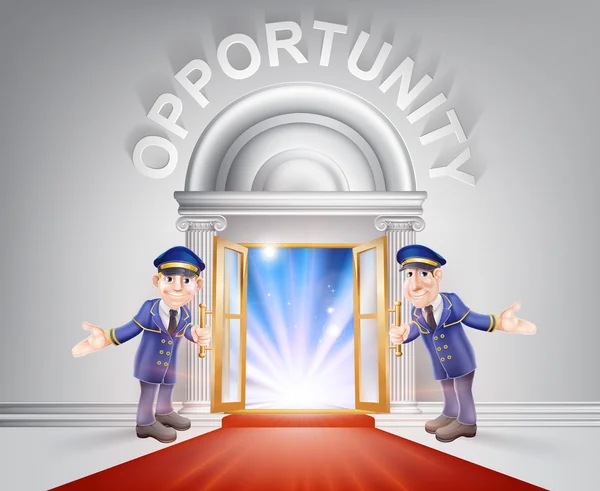 Red carpet door Opportunity — Stock Vector