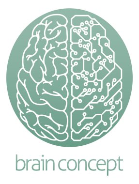 Yarım elektrik devre kartı beyin