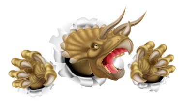 Triceratops dinozor pençeleri yırtılma