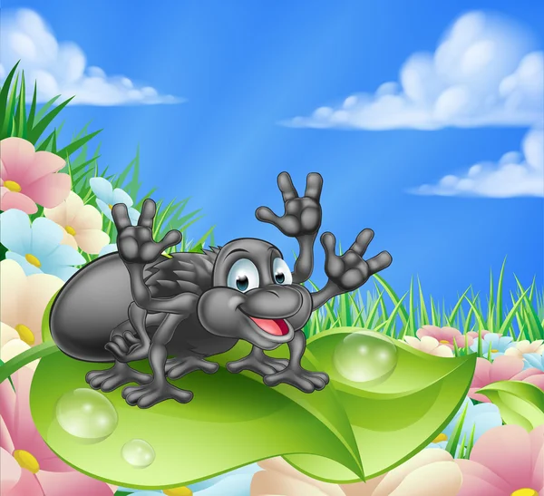 Çizgi film örümcek çayırda