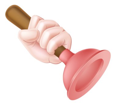 Cartoon Plunger Hand clipart