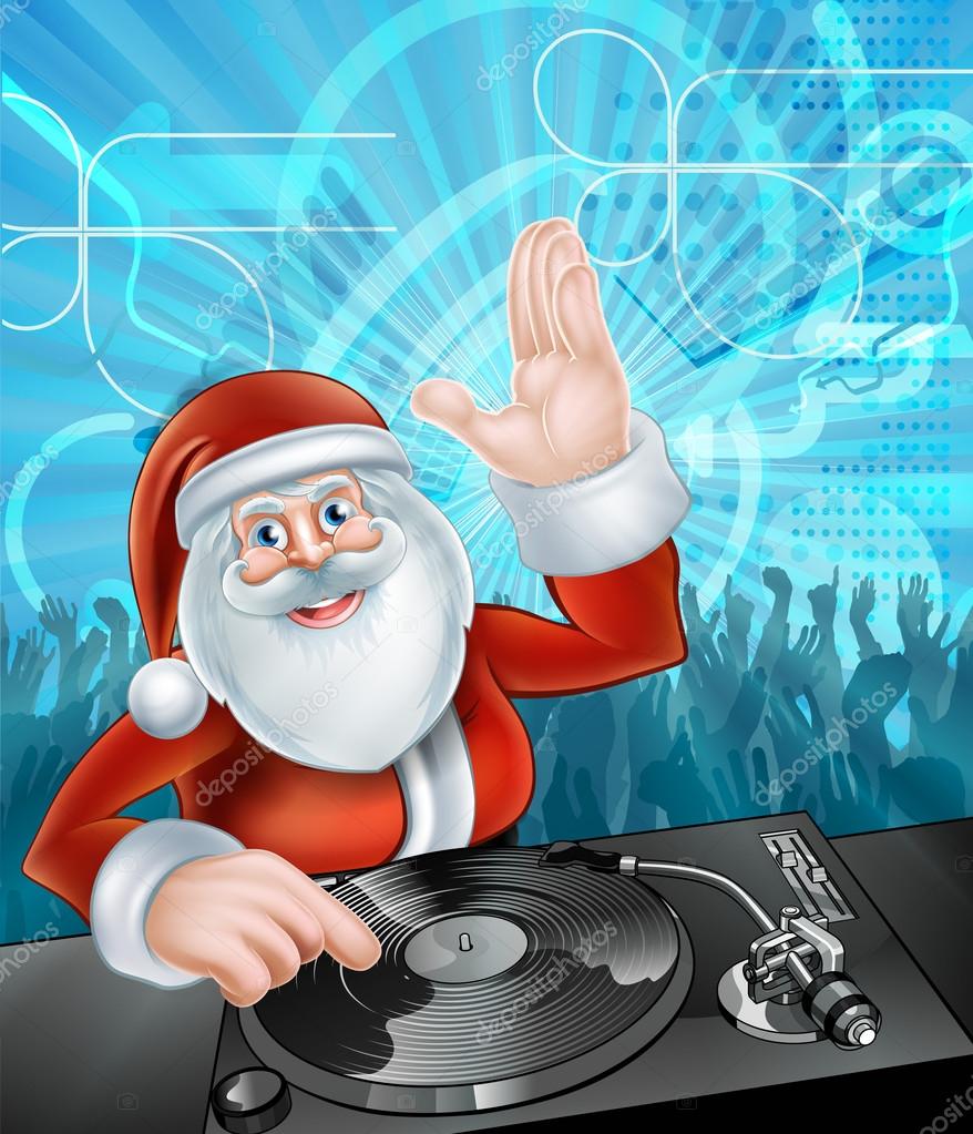 Cartoon Santa Christmas Party DJ Stock Vector Image by ©Krisdog #119639454