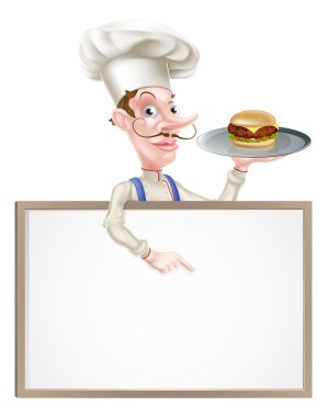 Burger Şef tabelaya işaret