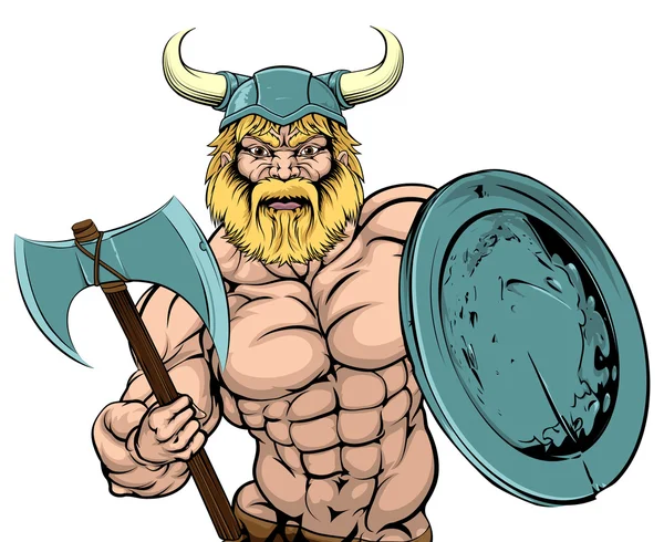 Mascotte de Guerrier Viking — Image vectorielle