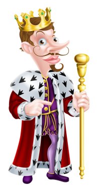 Kibirli Kral işaret eden karikatür