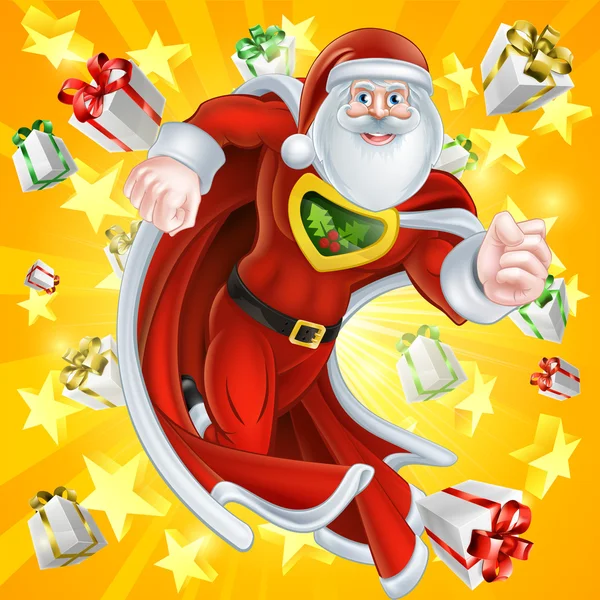 Heroic Santa Claus — Stock Vector