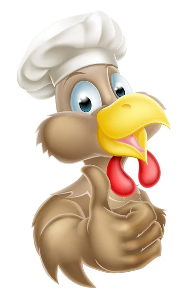 Chef kreslený kuře — Stockový vektor
